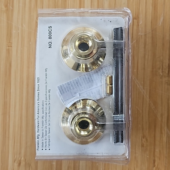 Crystal Glass Door Knobs Franklin Mfg 800CS Complete Set - Picture 2 of 6